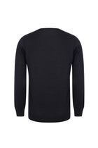 Orta Antrasit Bisiklet Yaka Slim Fit Dar Kesim Yünlü Triko Kazak