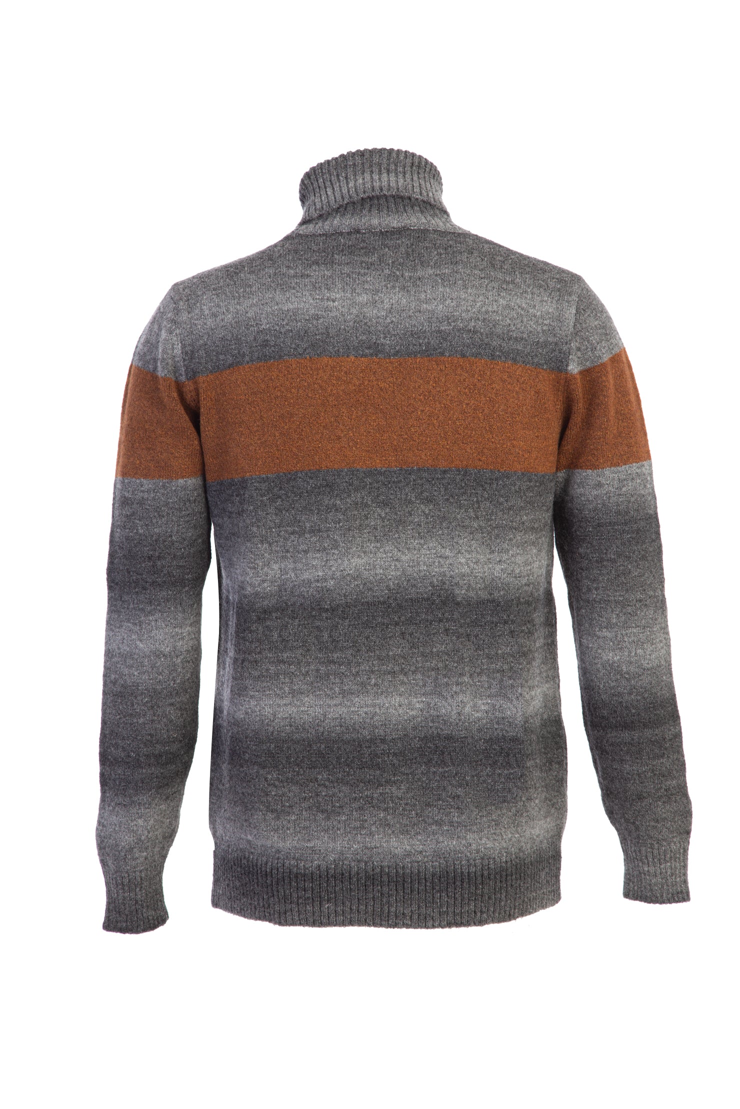 Orta Antrasit Balıkçı Yaka Slim Fit Dar Kesim Triko Kazak