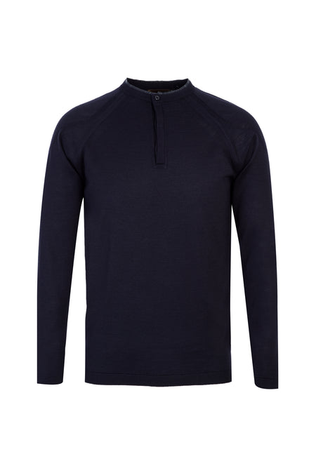 Orta Lacivert ÖM.GARNİLİ BİS YAKA SFIT TRIKO