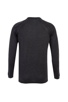 Koyu Antrasit Bisiklet Yaka Slim Fit Dar Kesim Yünlü Triko Kazak