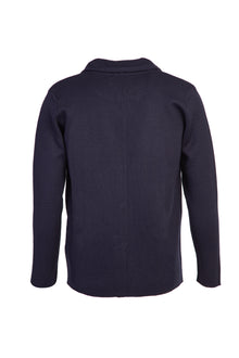 Orta Lacivert Slim Fit Dar Kesim Yünlü Triko Hırka