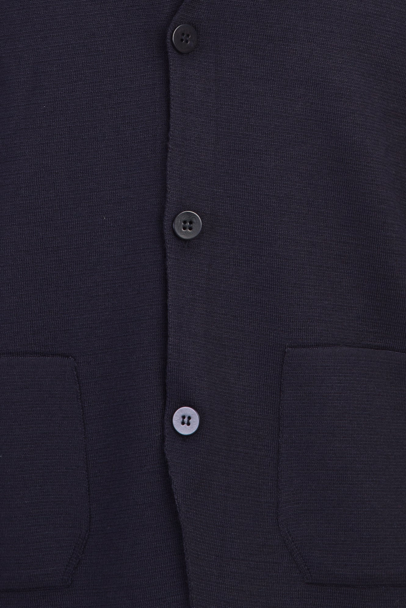 Orta Lacivert Slim Fit Dar Kesim Yünlü Triko Hırka