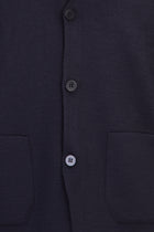 Orta Lacivert Slim Fit Dar Kesim Yünlü Triko Hırka