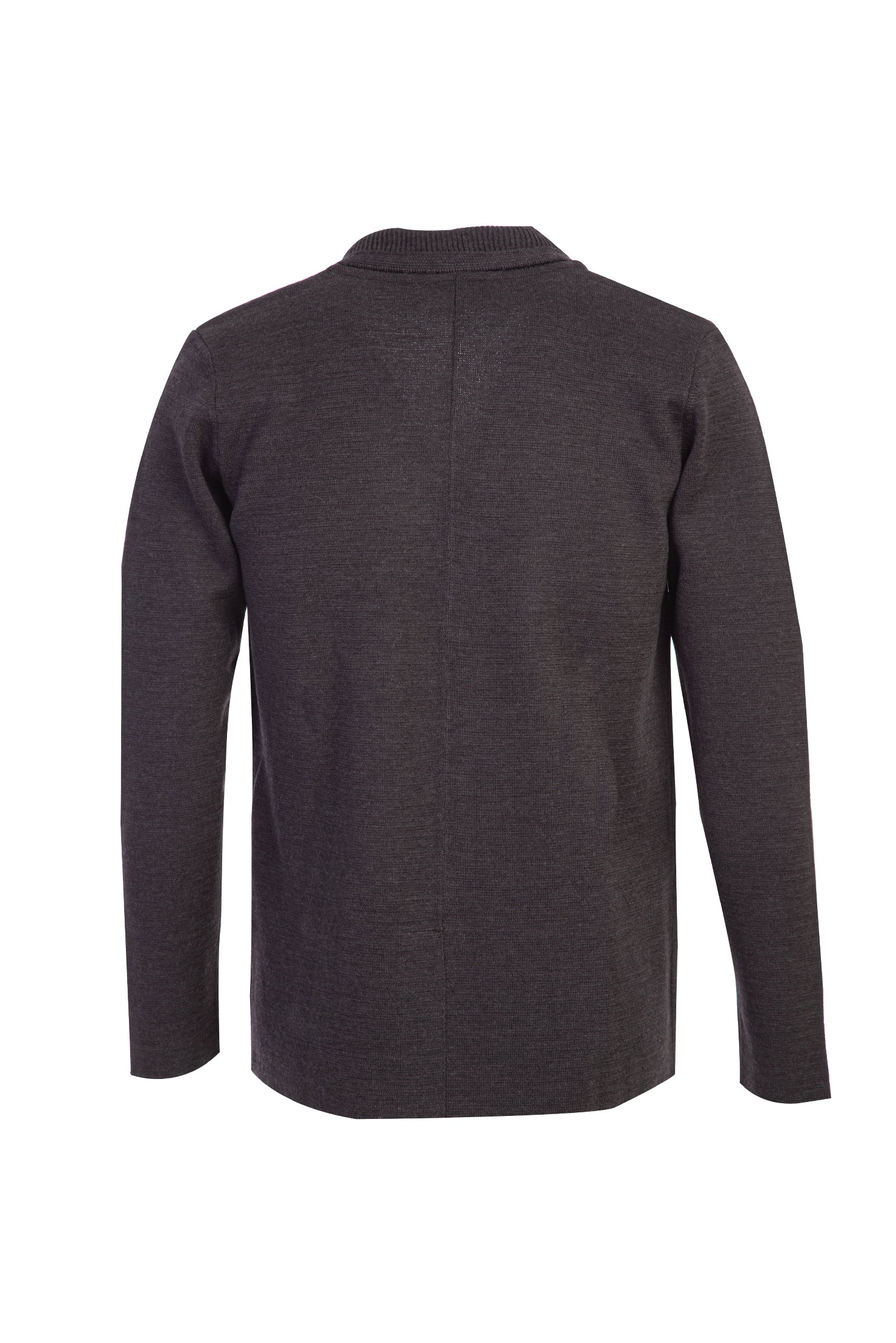 Açık Antrasit Slim Fit Dar Kesim Yünlü Triko Hırka