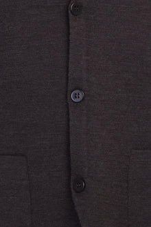 Açık Antrasit Slim Fit Dar Kesim Yünlü Triko Hırka
