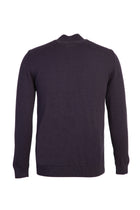 Orta Lacivert Fermuarlı Regular Fit Triko/Mont
