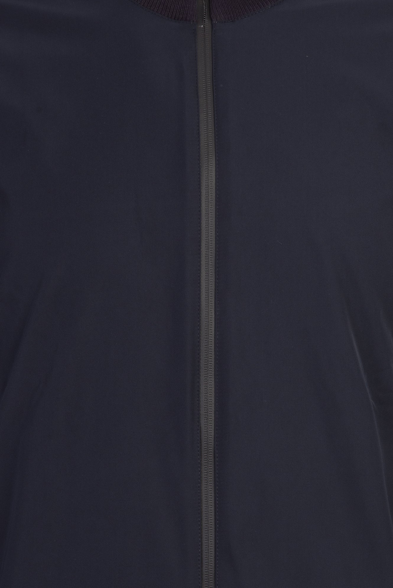 Orta Lacivert Fermuarlı Regular Fit Triko/Mont