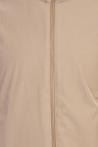 Orta Bej Fermuarlı Regular Fit Triko/Mont