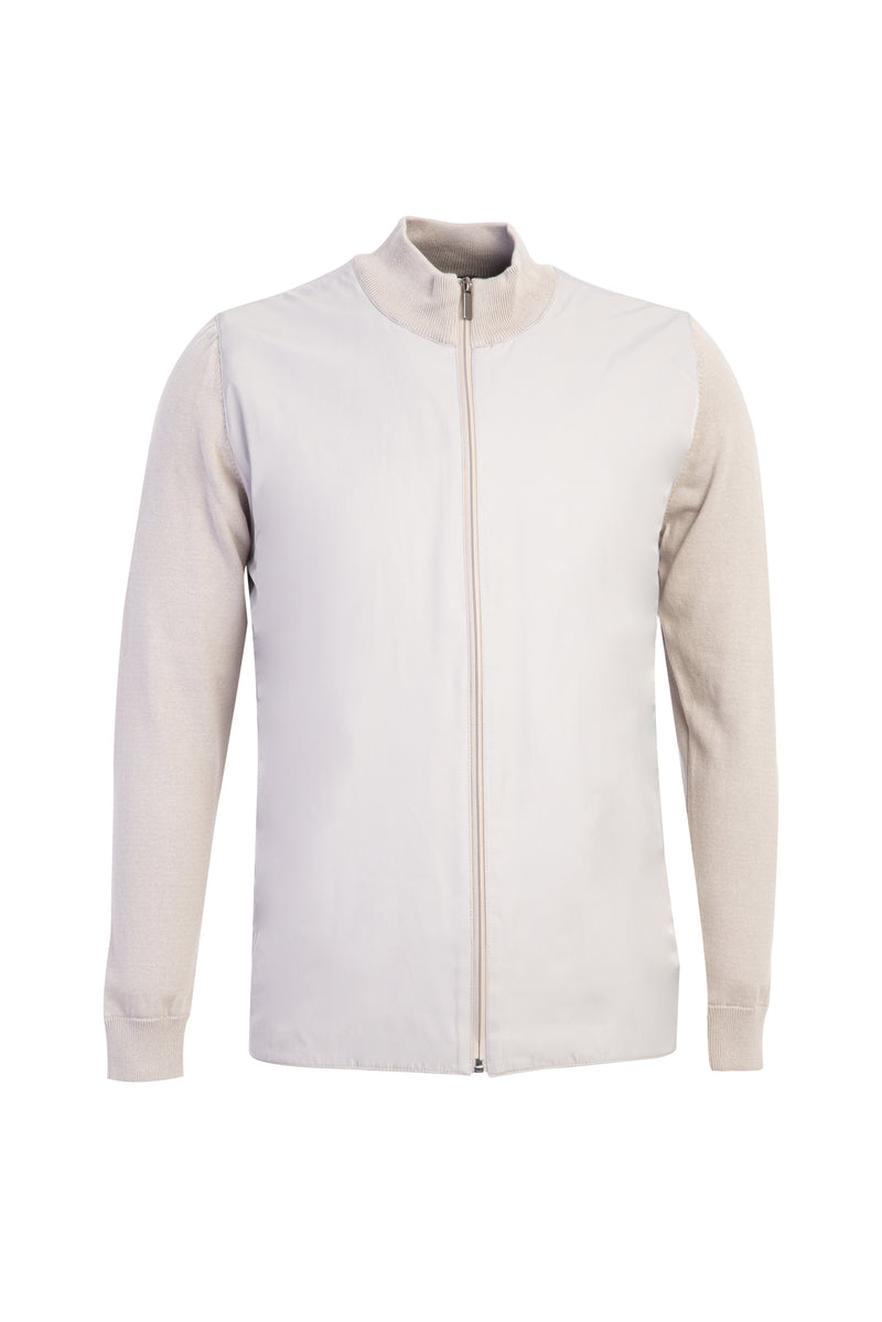 Taş Fermuarlı Regular Fit Triko/Mont