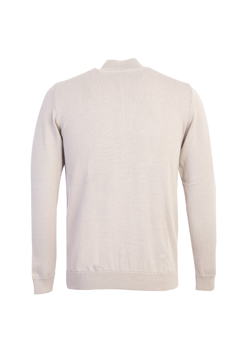 Taş Fermuarlı Regular Fit Triko/Mont