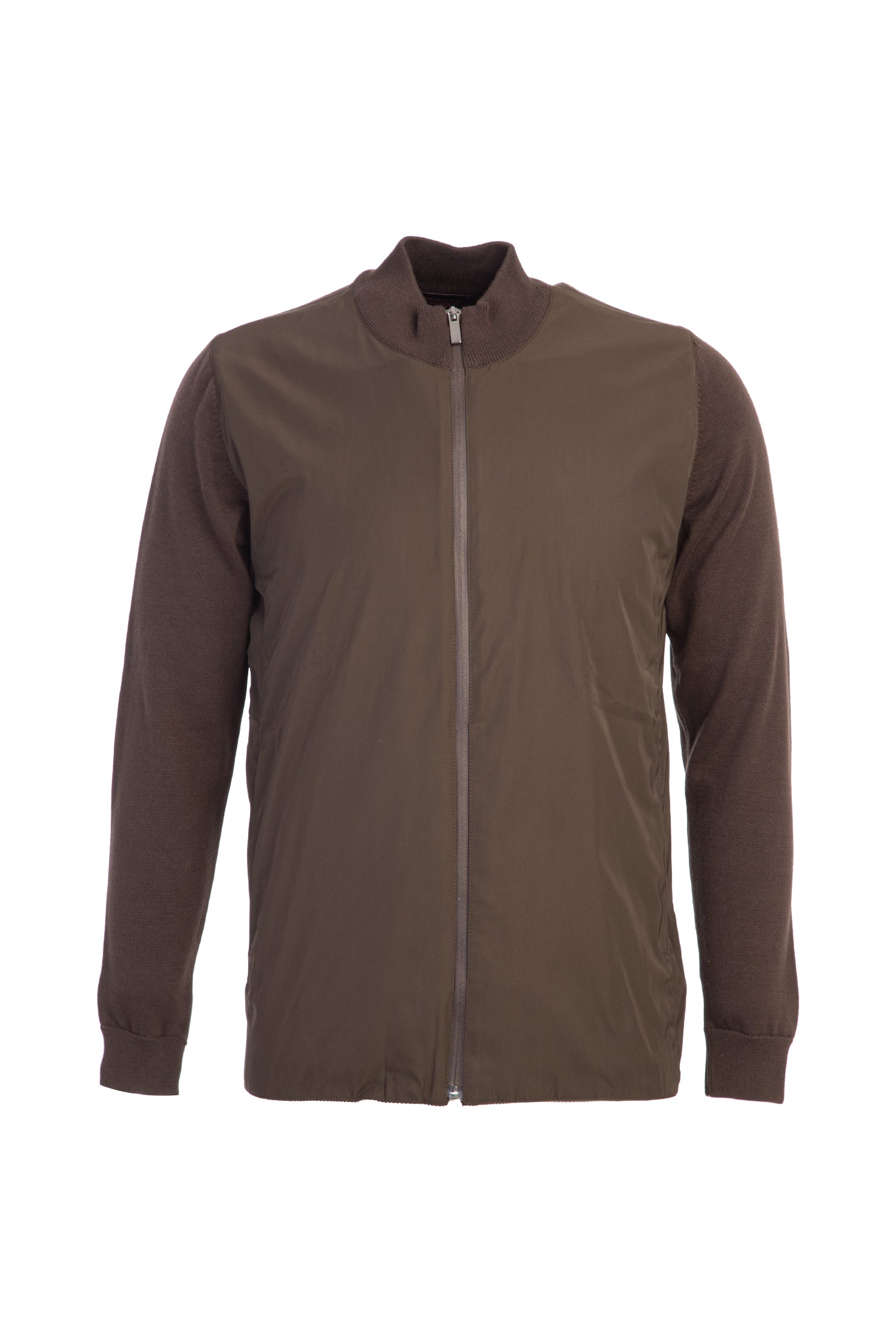 Nefti Fermuarlı Regular Fit Triko/Mont