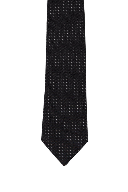 Siyah İtalyan Desenli Kravat