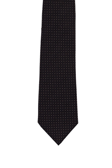 Koyu Kahve İtalyan Desenli Kravat