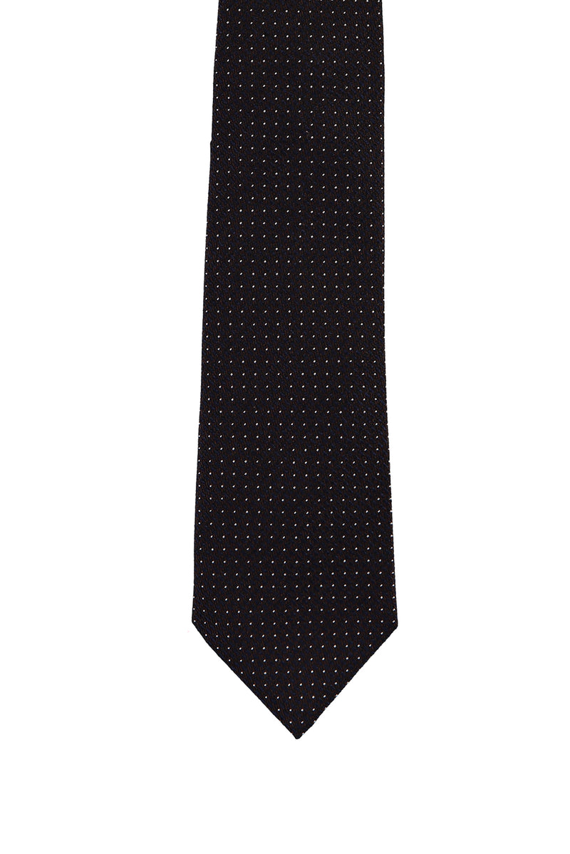 Koyu Kahve İtalyan Desenli Kravat