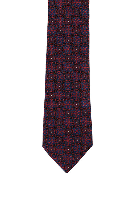 Açık Kırmızı İtalyan Desenli Kravat