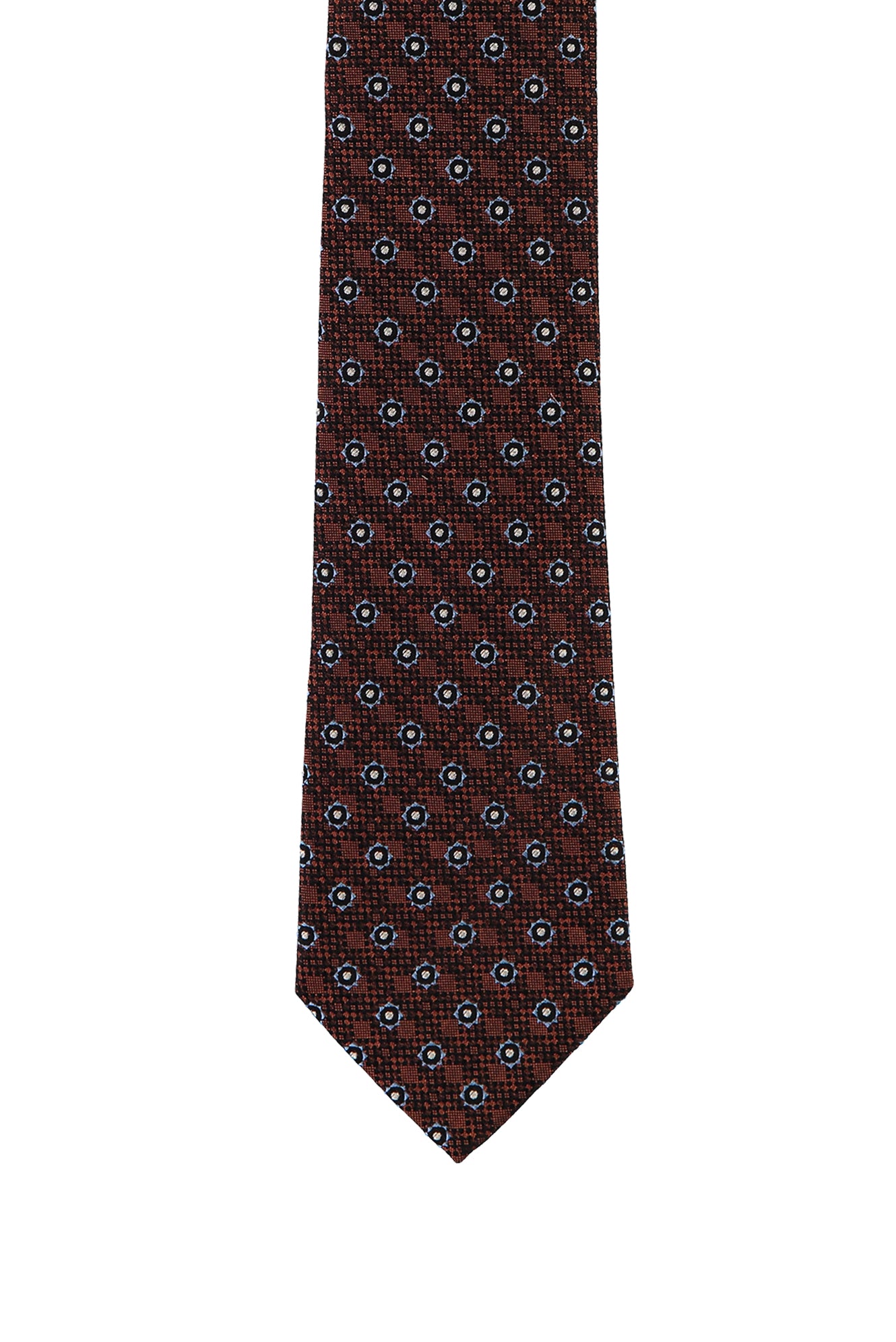 Koyu Kahve İtalyan Desenli Kravat