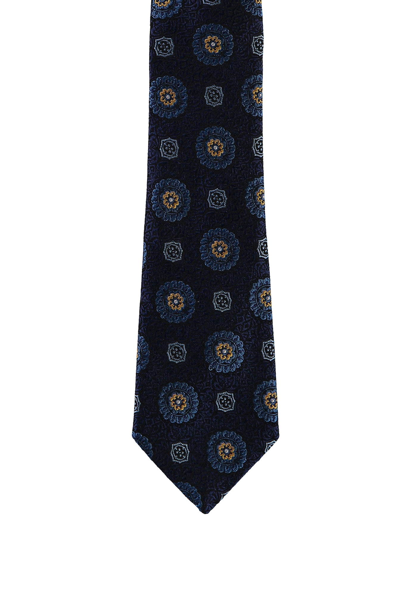 Koyu Mavi  İtalyan Desenli Kravat