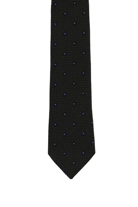 Orta Haki İtalyan Desenli Kravat