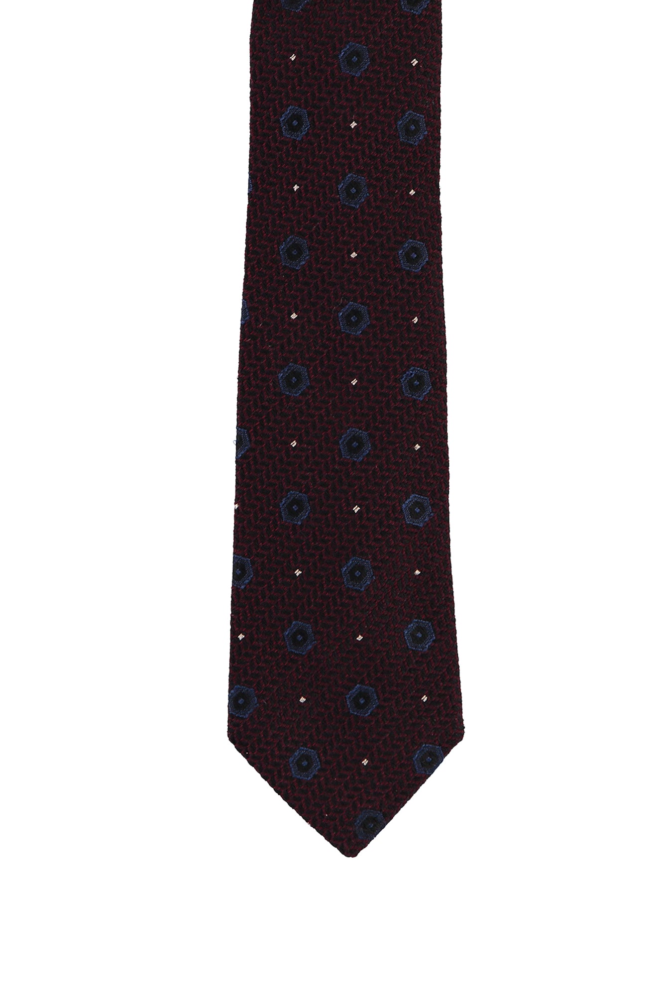 Koyu Bordo İtalyan Desenli Kravat
