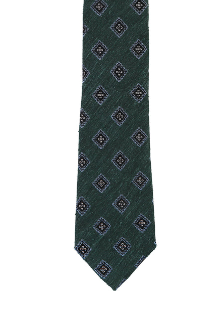 Çimen Yeşili İtalyan Desenli Kravat