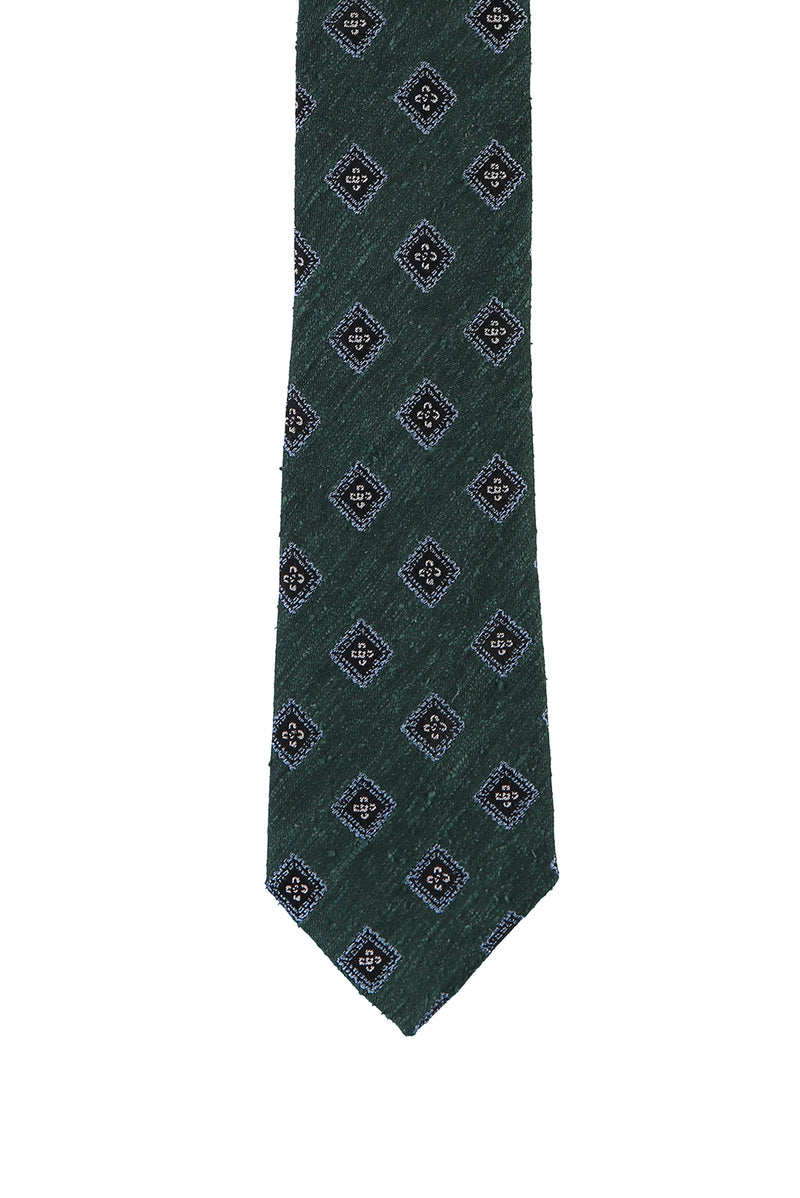 Çimen Yeşili İtalyan Desenli Kravat