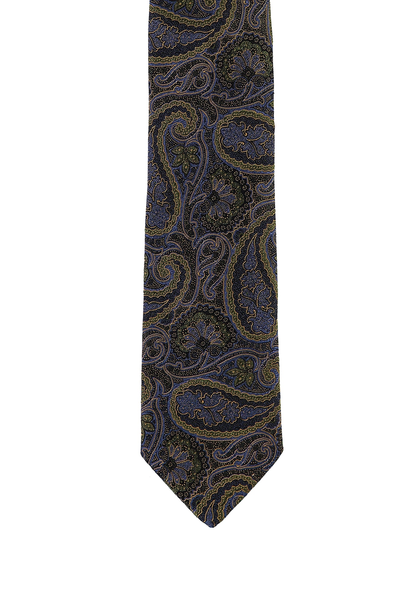 Orman Yeşili İtalyan Desenli Kravat