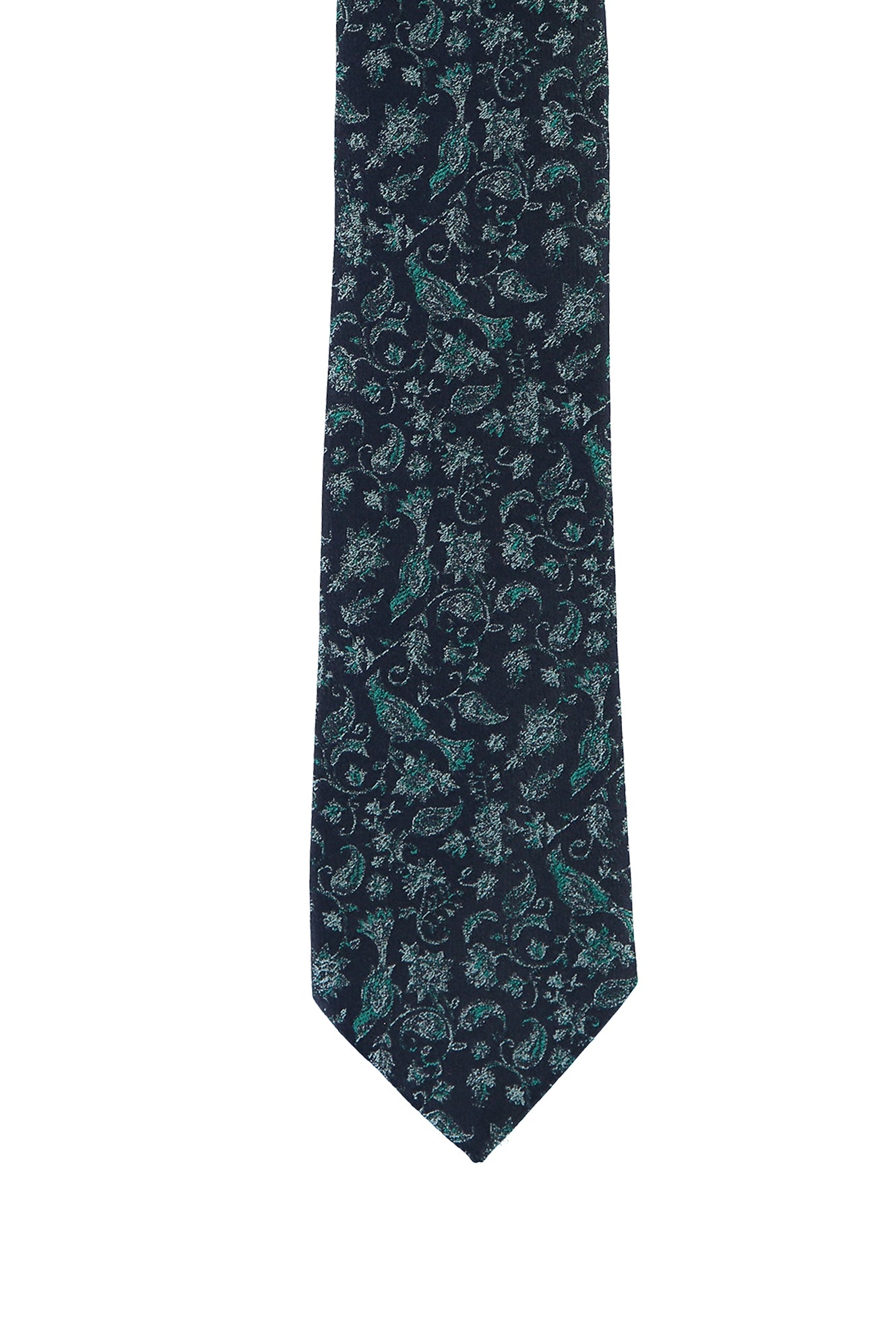 Mint Yeşili İtalyan Desenli Kravat