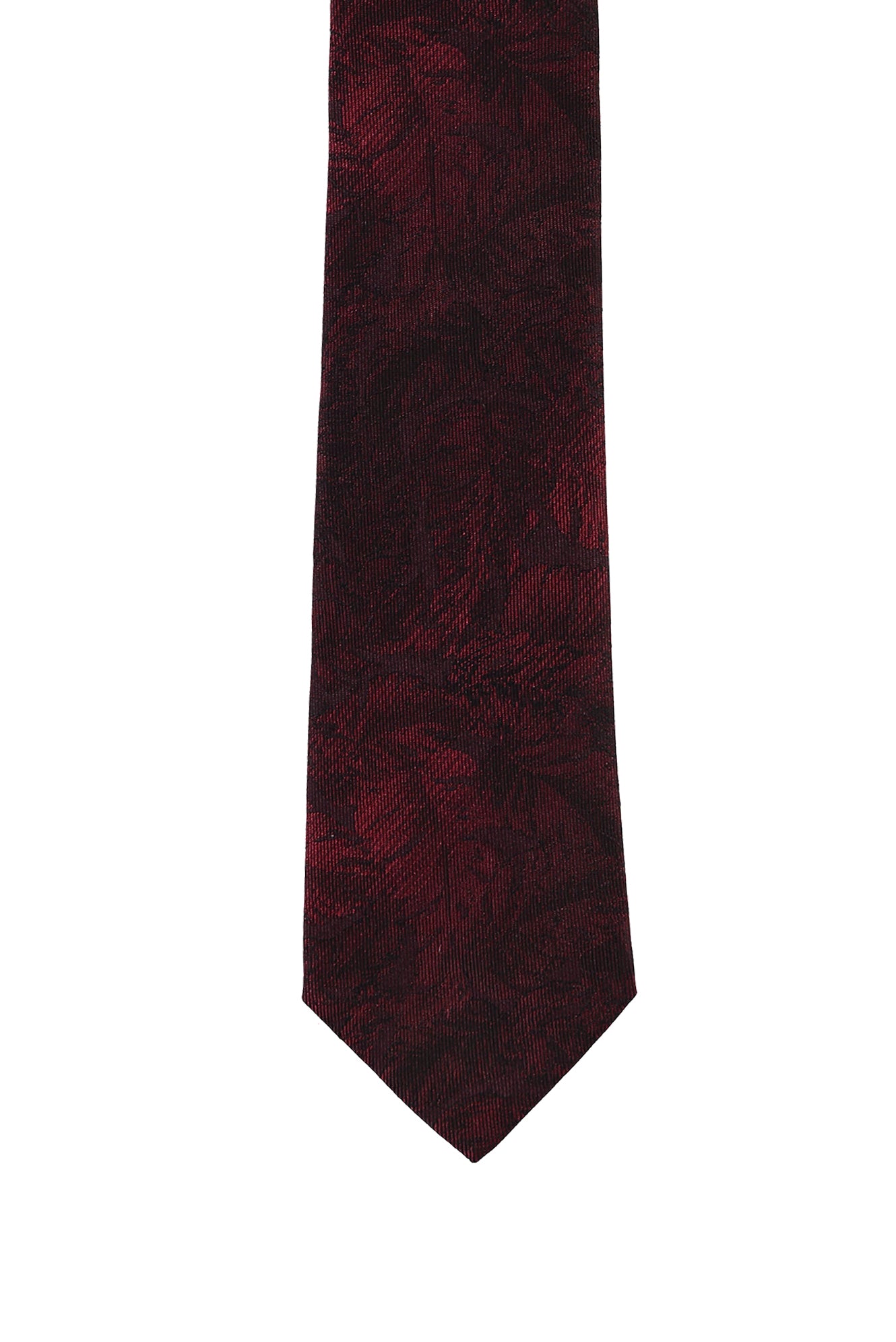 Koyu Kırmızı İtalyan Desenli Kravat