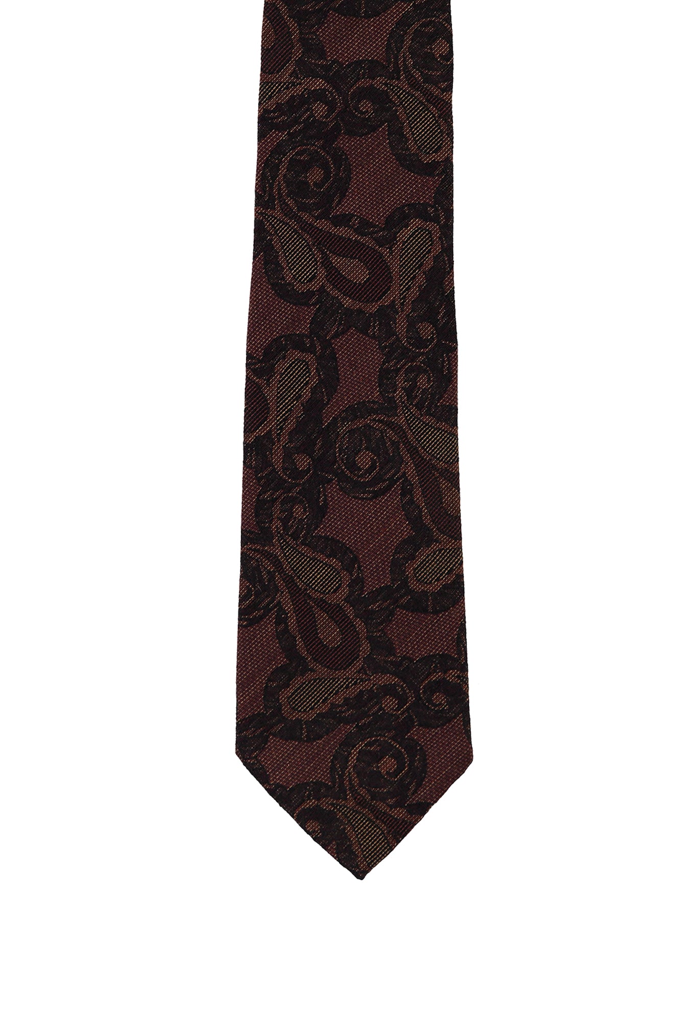 Orta Kahve İtalyan Desenli Kravat