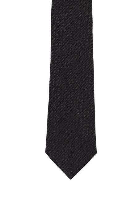 Orta Kahve İtalyan Desenli Kravat