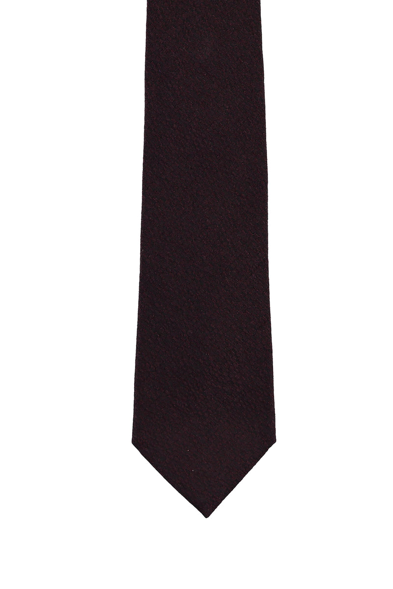 Koyu Bordo İtalyan Desenli Kravat