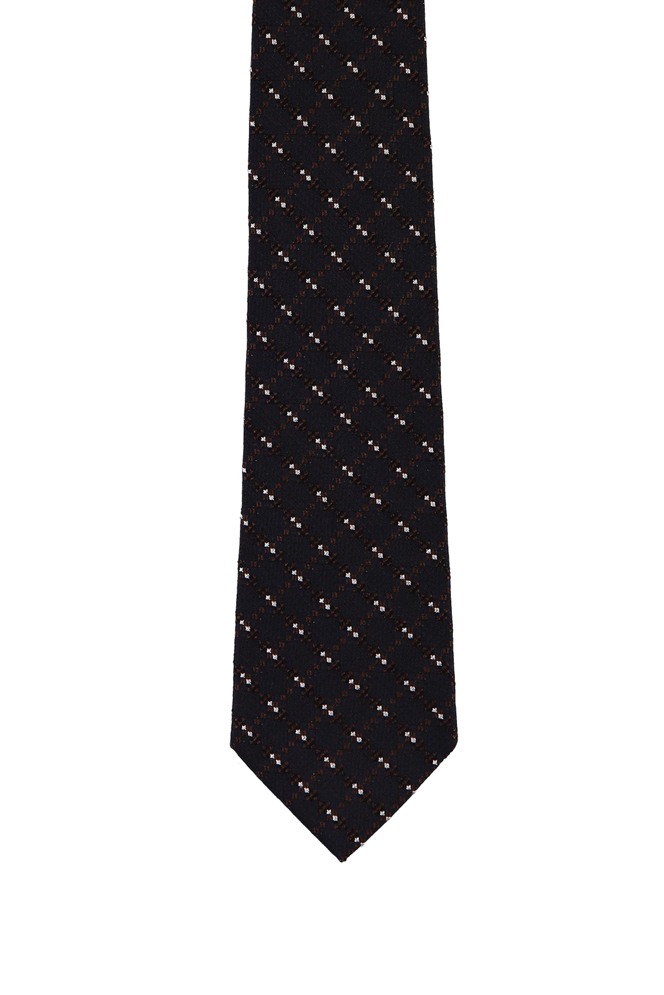 Koyu Kahve İtalyan Desenli Kravat