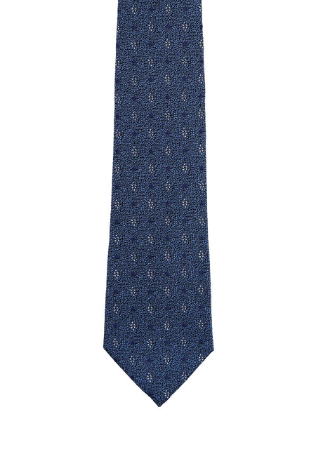 Aqua Mavisi İtalyan Desenli Kravat