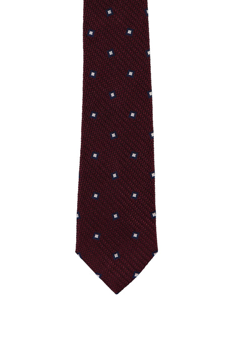Koyu Bordo İtalyan Desenli Kravat