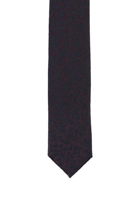 Koyu Kahve Desenli Kravat