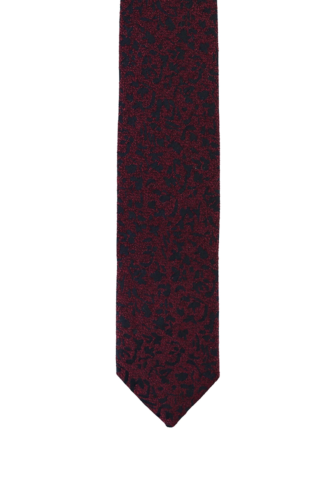 Koyu Kırmızı Desenli Kravat