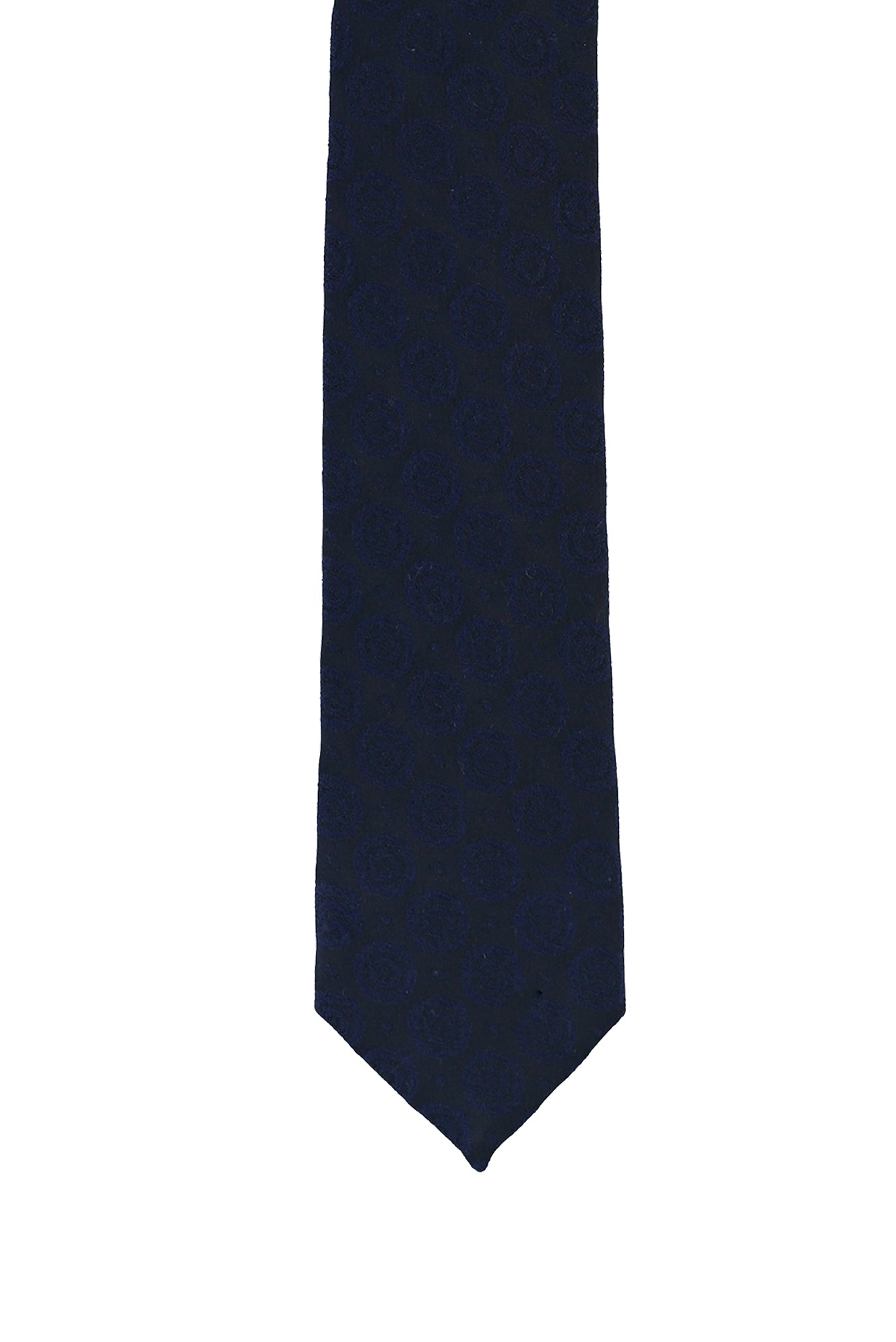 Koyu Lacivert Desenli Kravat