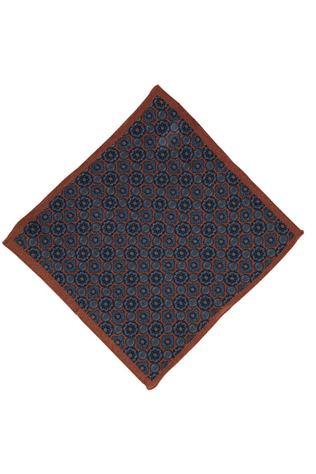 Açık Kahve  İtalyan Yün Desenli Mendil