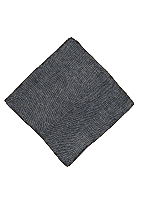 Koyu Lacivert İtalyan Desenli Yün Mendil