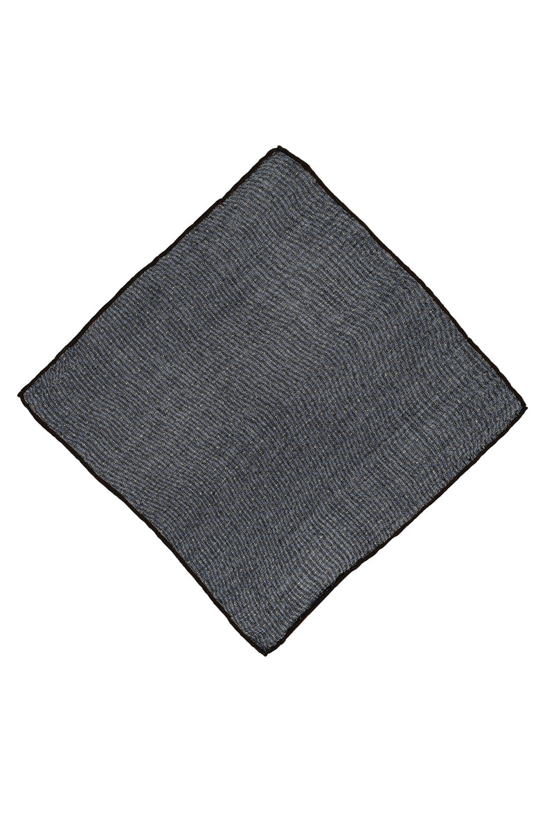 Koyu Lacivert İtalyan Desenli Yün Mendil