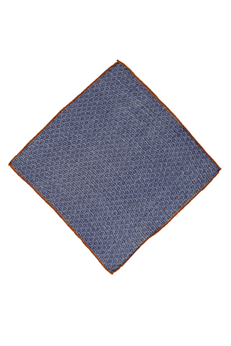 Koyu Mavi  İtalyan Desenli Yün Mendil