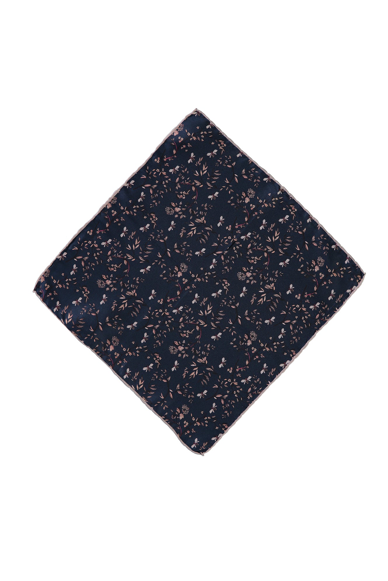 Koyu Lacivert Desenli Mendil
