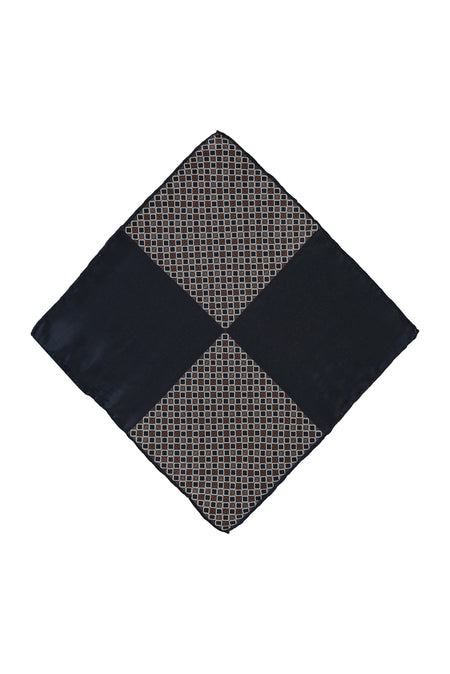 Koyu Lacivert İtalyan Desenli Mendil