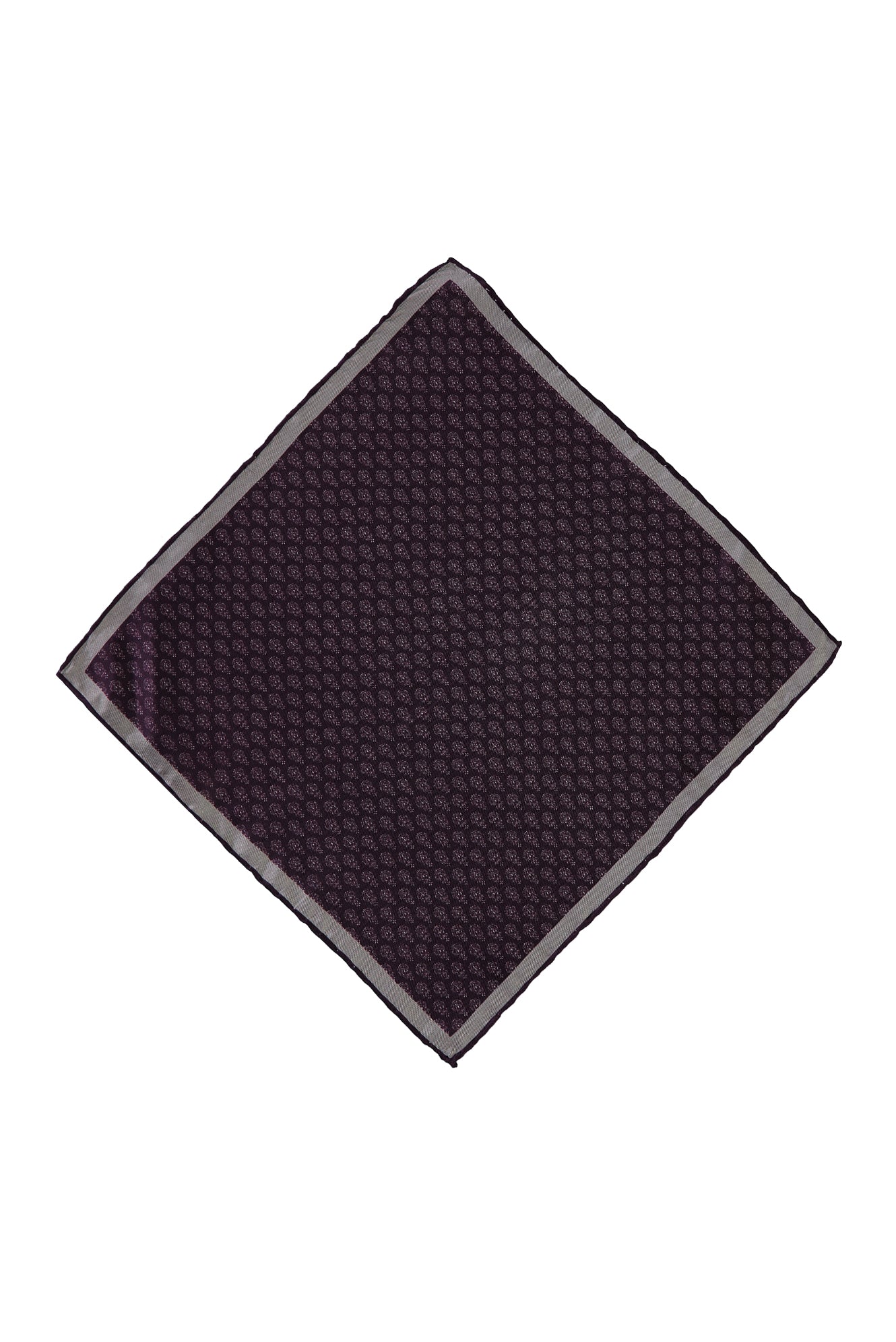 Koyu Bordo Desenli Mendil