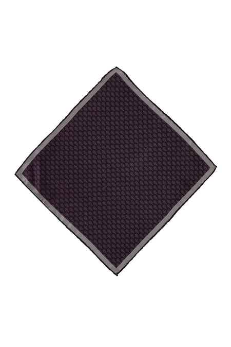 Koyu Bordo Desenli Mendil