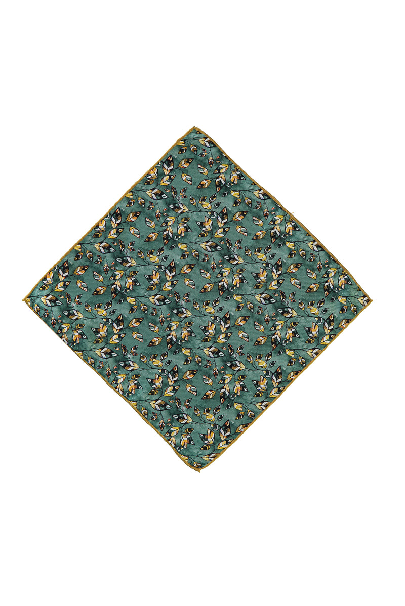 Koyu Yeşil Desenli Mendil