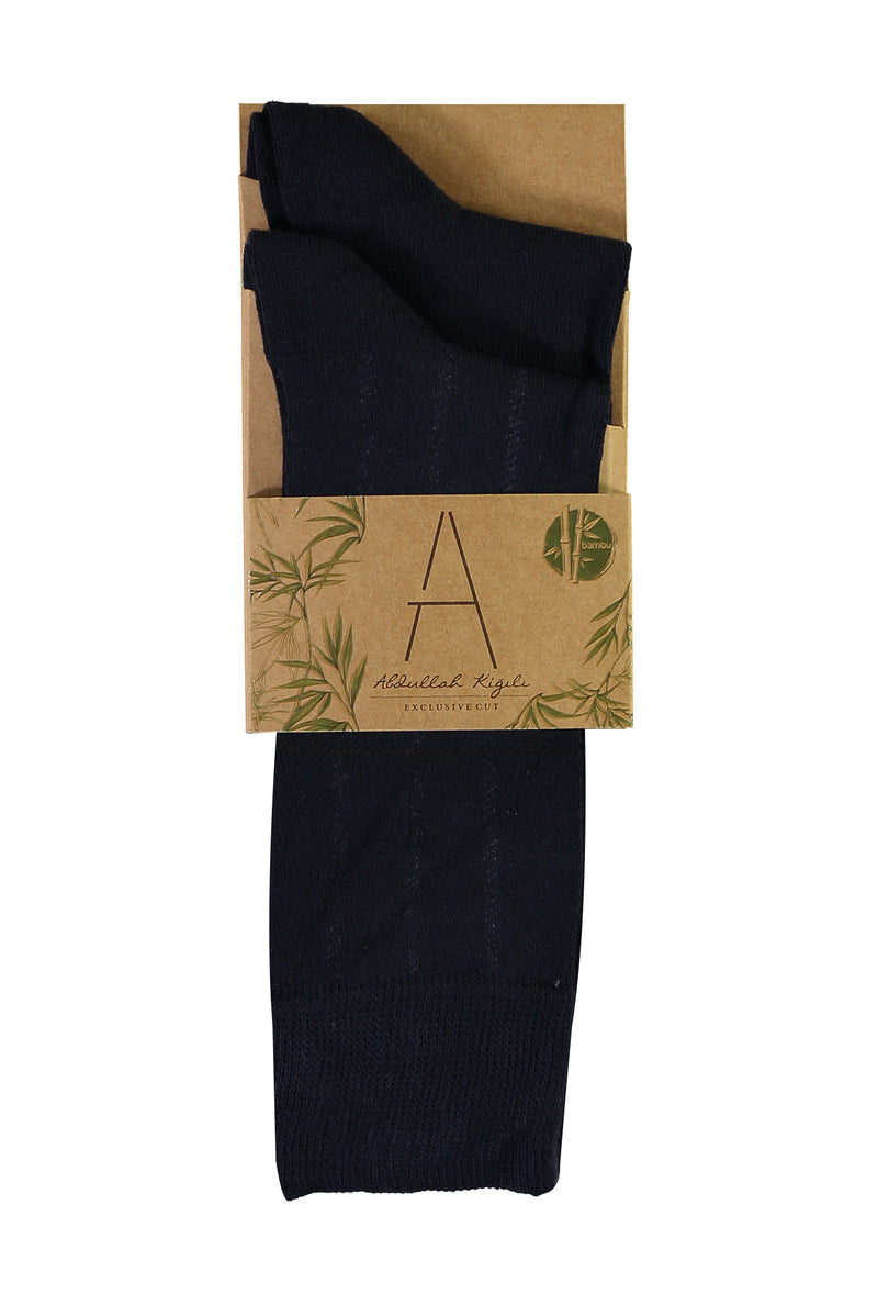 İndigo 2'li Desenli Bambu Çorap Seti