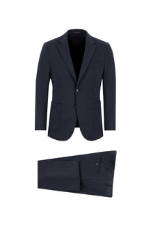 Koyu Lacivert Slim Fit Dar Kesim Klasik Takım Elbise