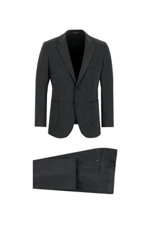 Koyu Antrasit 7 Drop Slim Fit Dar Kesim Tak?m Elbise-Abdullah Ki??l?