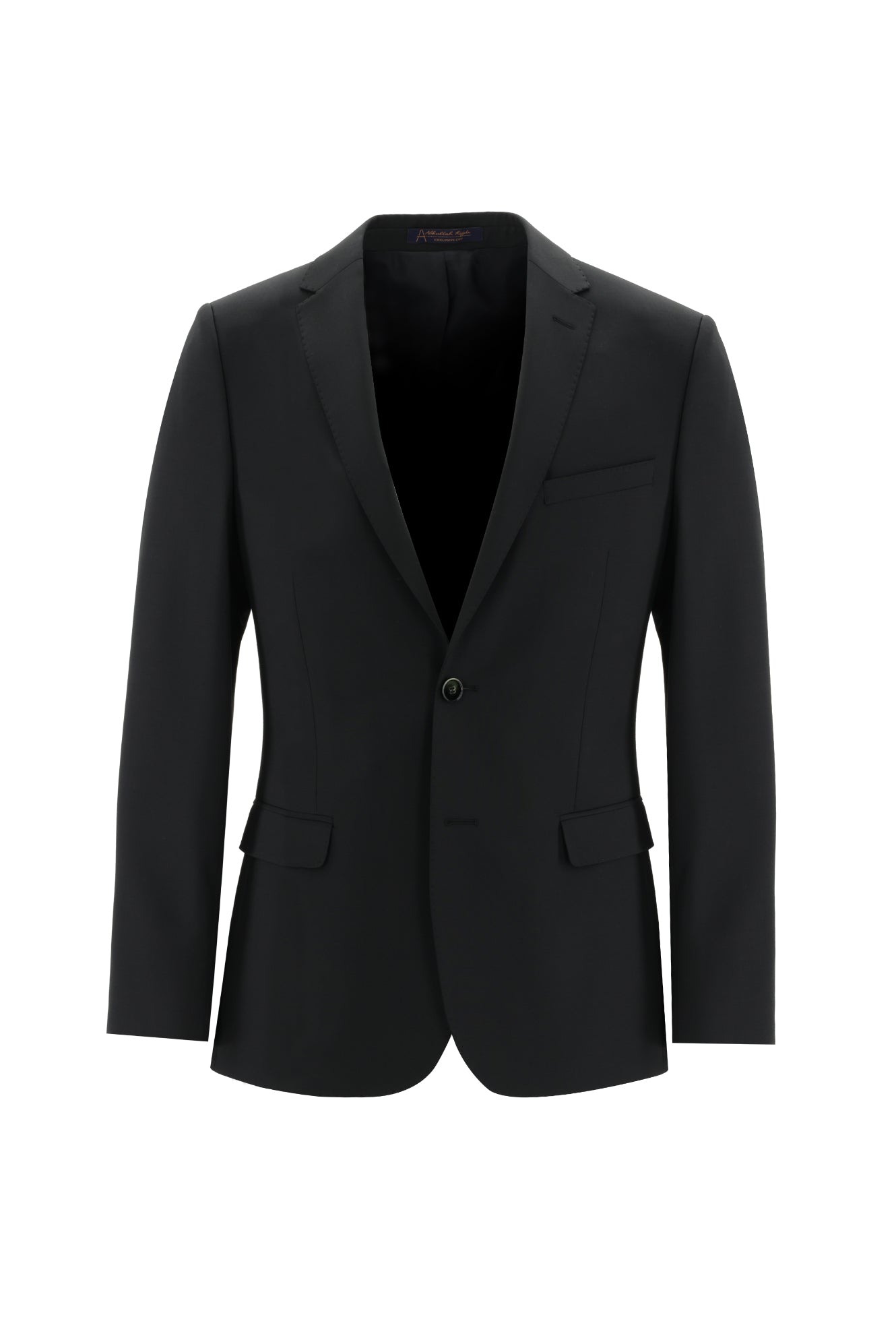 Siyah 8 Drop Long Slim Fit Uzun Dar Kesim Yünlü Tak?m Elbise-Abdullah Ki??l?